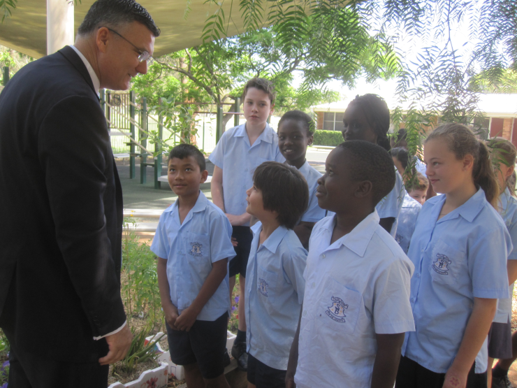Students meeting Mark Taylor MP