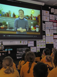 Jamie spoke to students via Skype