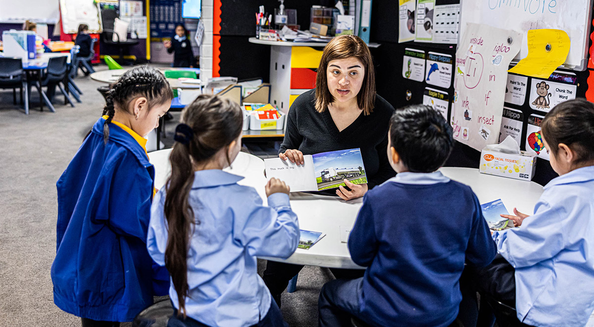 St Bernadette's Catholic Primary School Lalor Park dedicated teacher and student