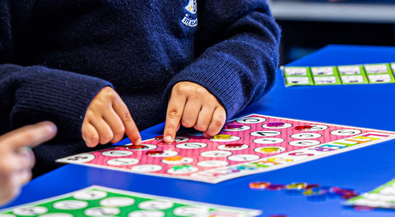 Close up shot of St Bernadette Catholic Primary School Lalor Park student learning