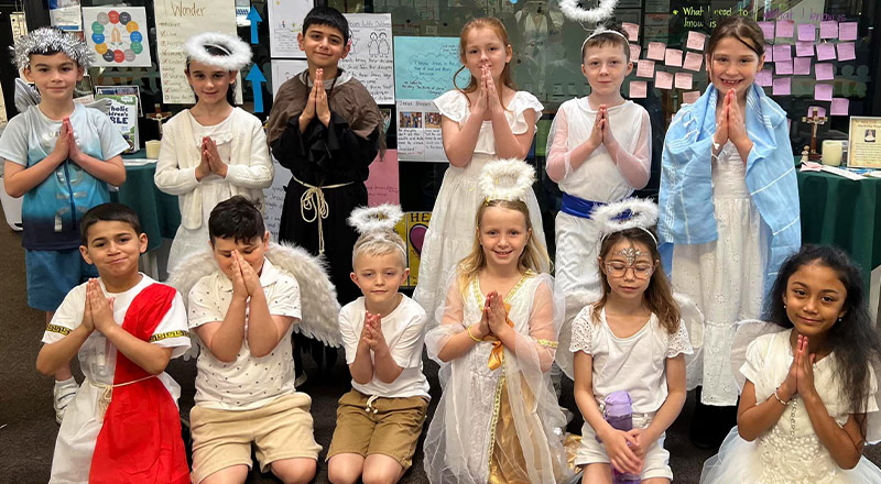 St Bernadette's Catholic Primary School Lalor Park students dressing up for Christmas Concert