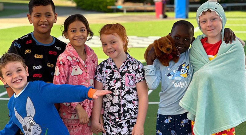 St Bernadette's Catholic Primary School Lalor Park students raising money via School Pyjama Day