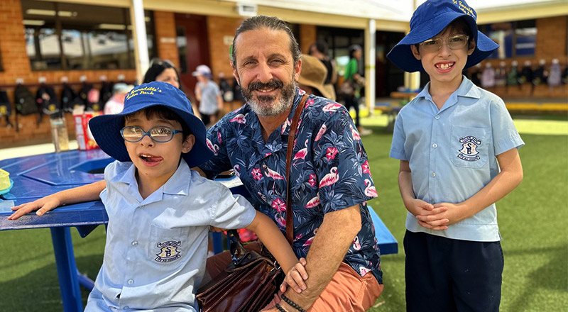 St Bernadette's Catholic Primary School Lalor Park dedicated parents and child