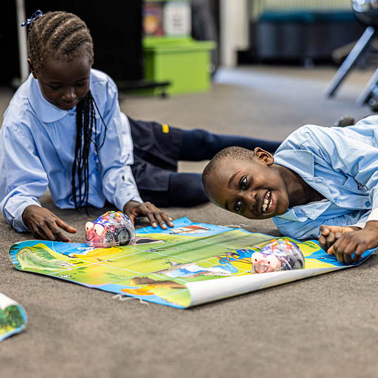 St Bernadette's Catholic Primary School Lalor Park students learning about robots