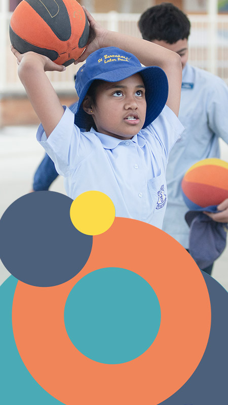 PE lesson at St Bernadette's Catholic Primary School Lalor Park