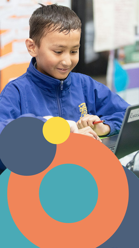 St Bernadette's Catholic Primary Lalor Park boy learning in class