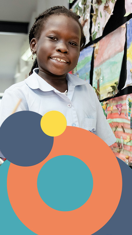 St Bernadette's Catholic Primary Lalor Park girl painting