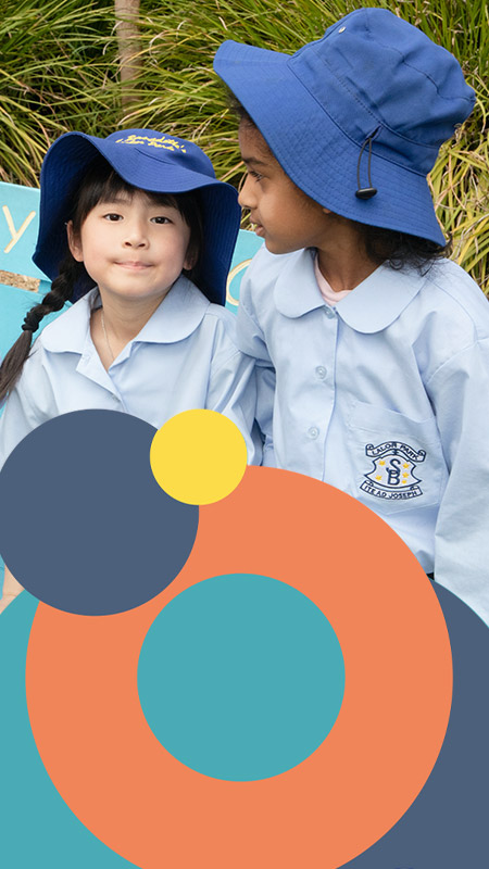 St Bernadette's Catholic Primary School Lalor Park students on the Buddy Bench