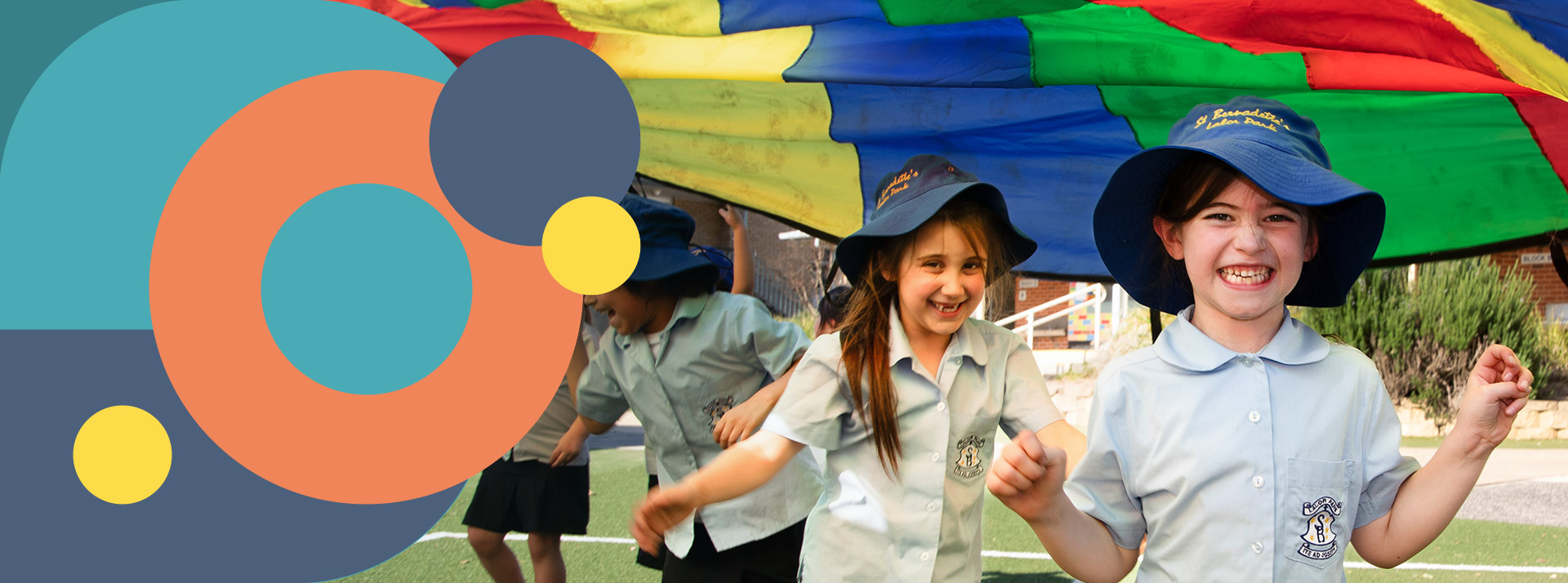 St Bernadette's Primary Lalor Park students playing on school grounds