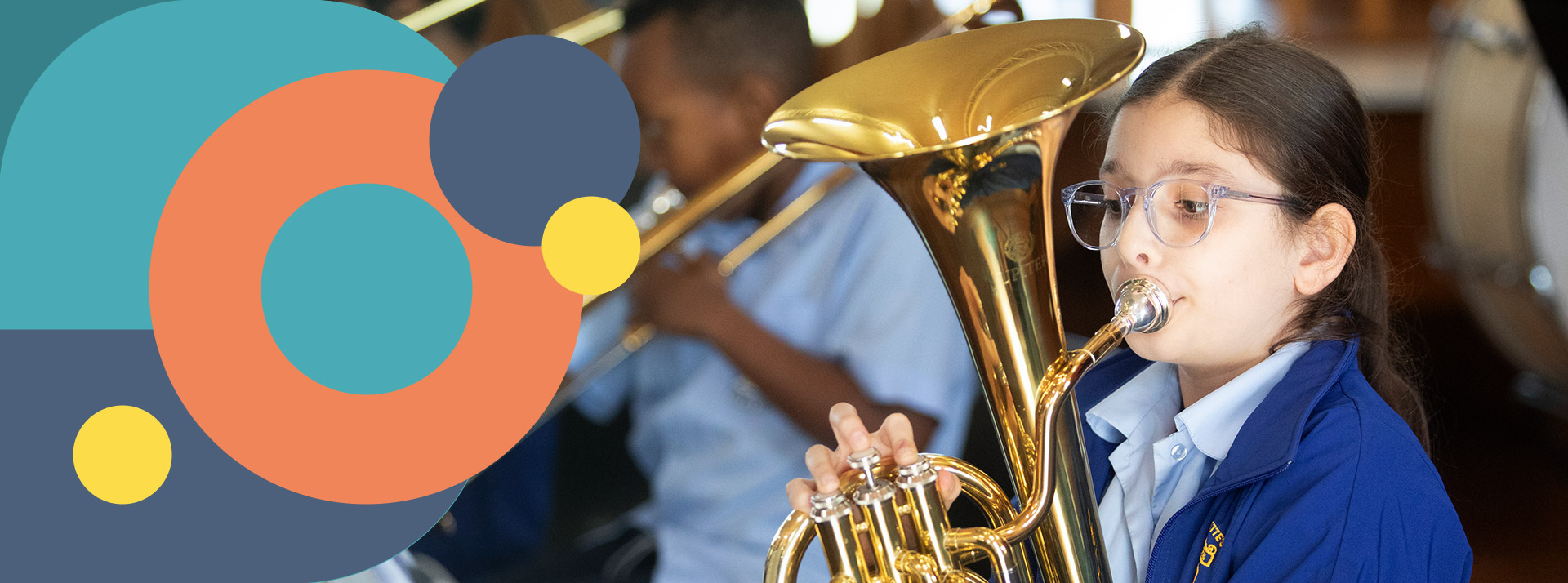 St Bernadette's Catholic Primary School Lalor Park student playing in school band